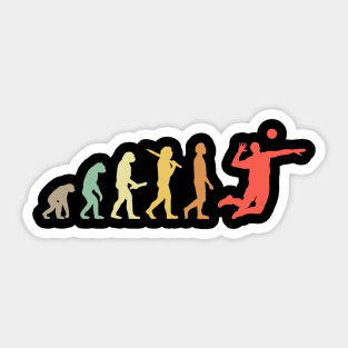 Retro Volleyball Evolution Gift For Volleyball Players Sticker